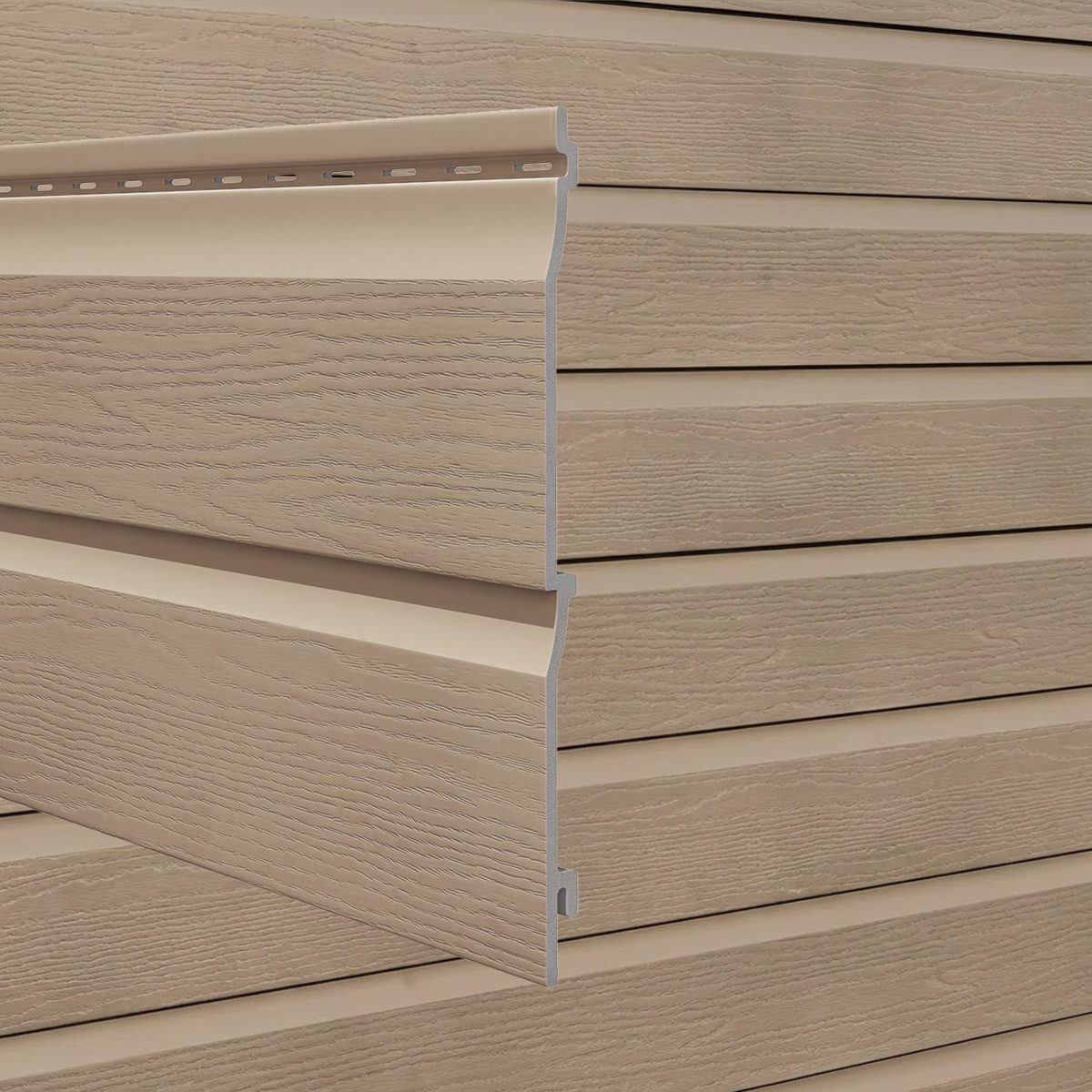 Vox Verkleidungspaneel Kerrafront FS-202 Doppelpaneel L: 2x 6,0m 3,96qm classic dunkel olive, BxL: 37x600 cm, 9,3 qm, (Bund mit 2 Paneele, 4,44 qm) Geringer Wartungsaufwand, UV-beständig, Optik Holzstruktur