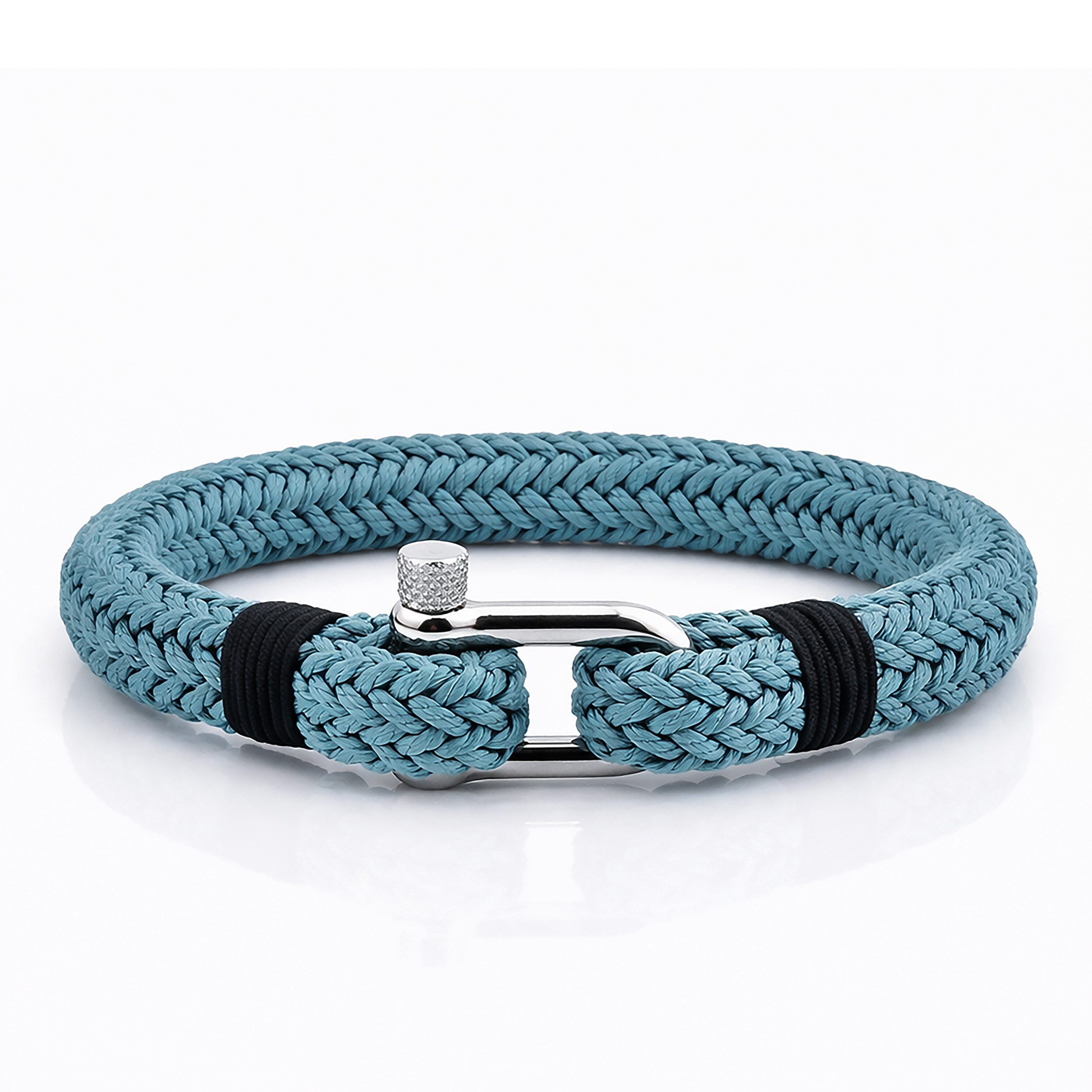 UNIQAL.de Armband Maritimes Segeltau-Armband mit Edelstahl-Schäkel – nautis günstig online kaufen
