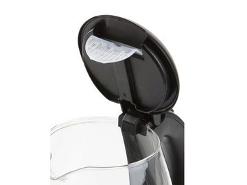 Domo Wasserkocher, 1.2 l, 2200 W, Glas LED Beleuchtung 360° Edelstahlsockel, leise elektrisch ohne Kabel