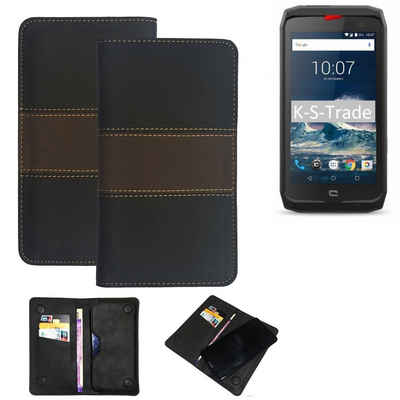 K-S-Trade Handyhülle für Crosscall Action-X3, Handy Hülle Schutz Hülle Walletcase Bookstyle Tasche Schutz Case