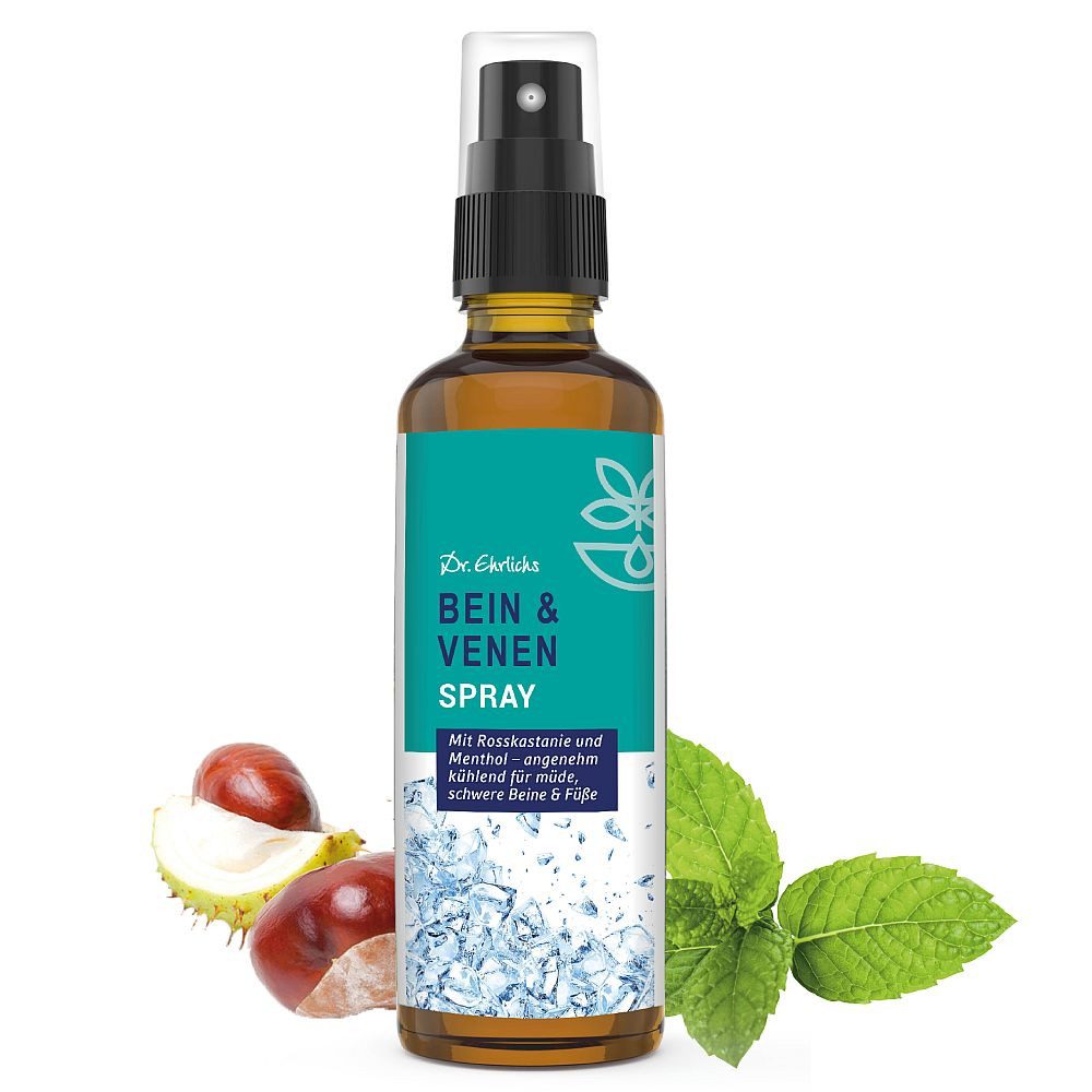 Dr. Ehrlichs Gesundkatalog. Gesichts- und Körperspray Dr. Ehrlichs Bein- und Venenspray 75 ml - Kühlspray für schwere Beine