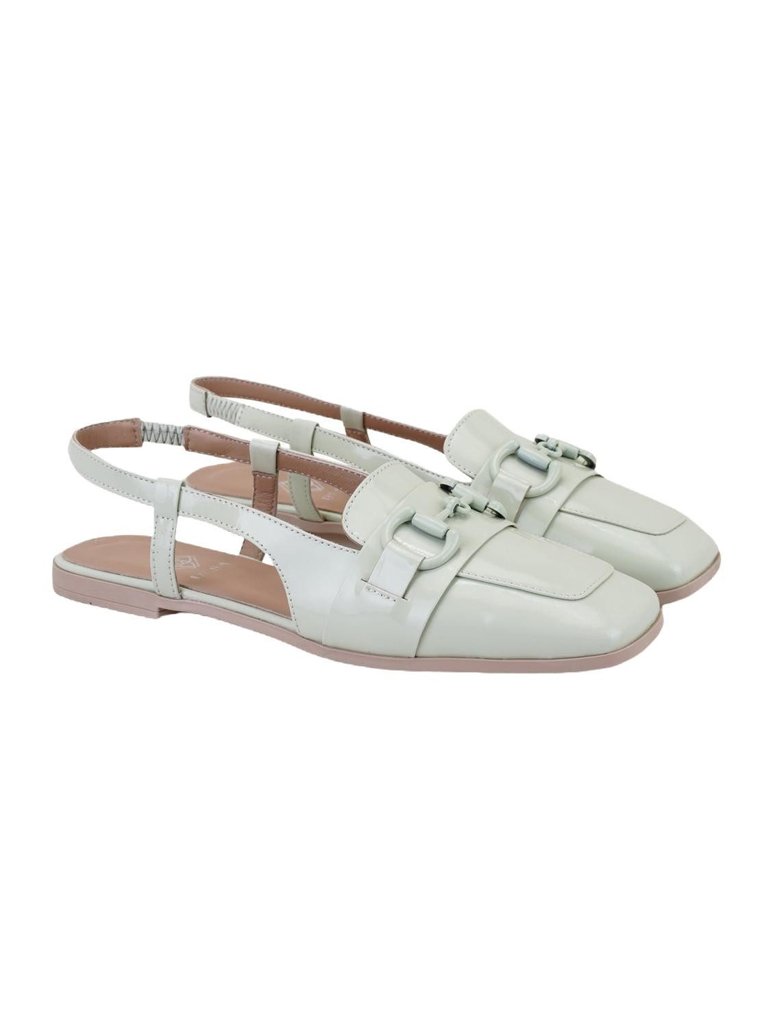 Desa Damen-Ballerinas aus Lackleder mit Fersenriemen – Synthetiksohle Balle günstig online kaufen