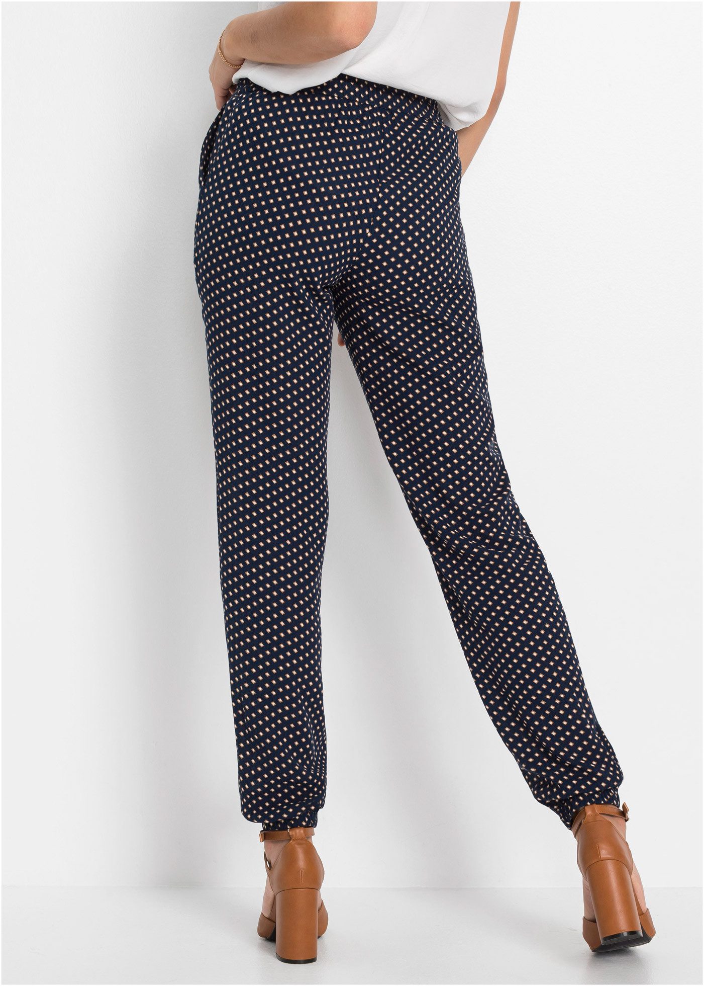 bonprix Schlupfhose aus Viskose, elastischer Bund, lockere Passform, eleganter Stil