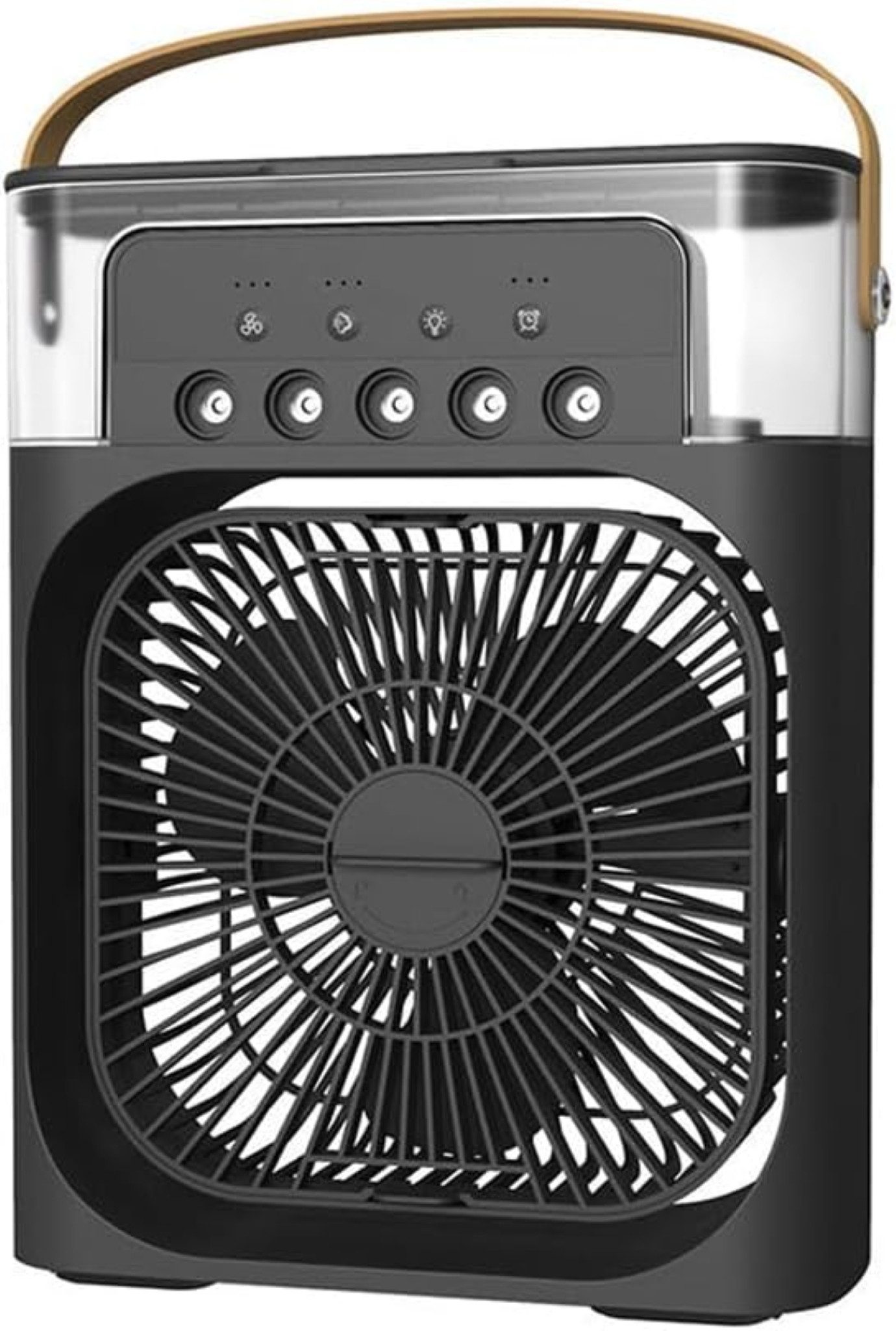 LUCKKY Tischventilator 3-in-1 Luftkühler, USB Ventilator mit Farblichtern., Kompakter 3-in-1 Luftkühler Tischventilator, Camping Festival