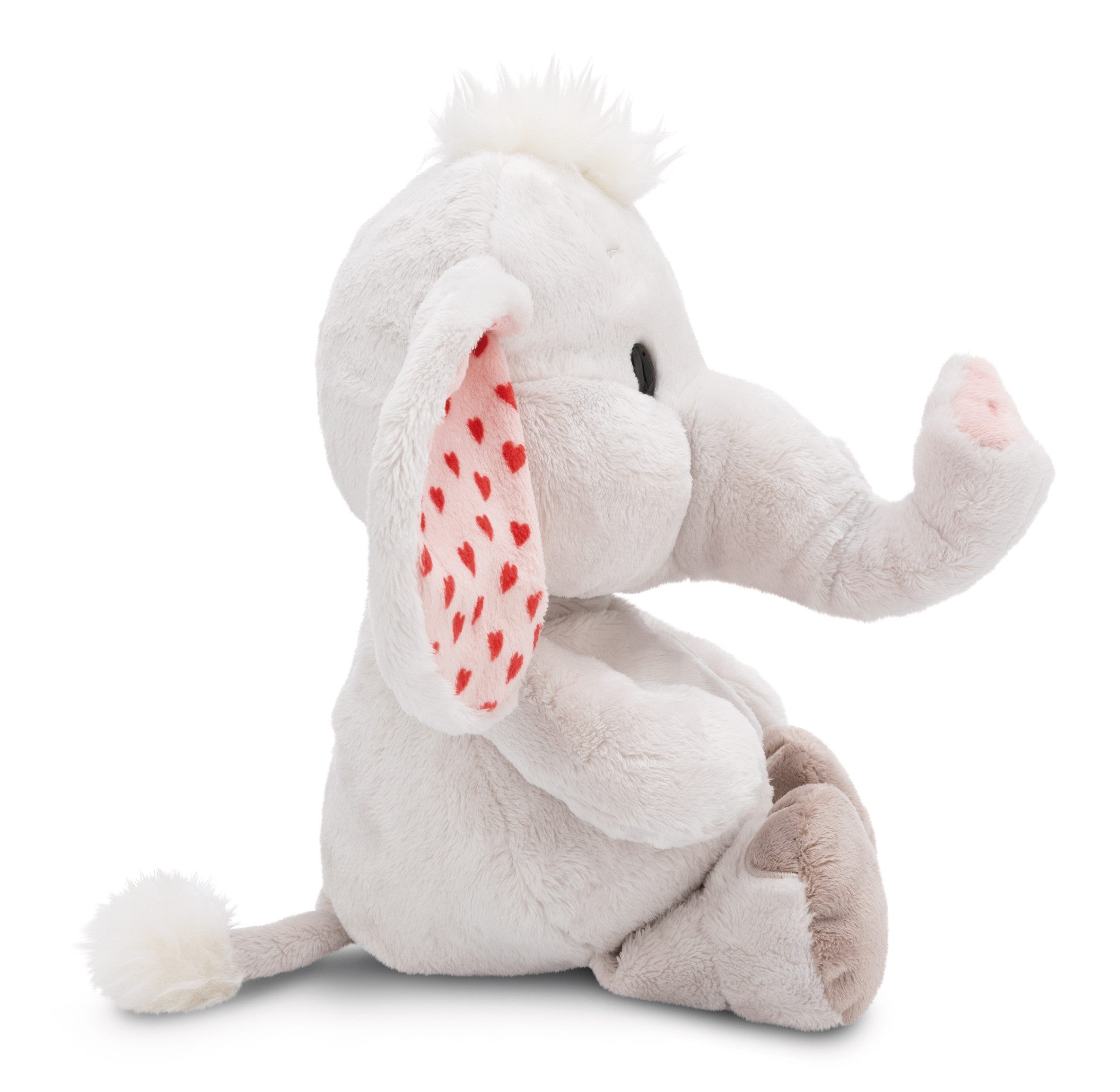 Nici Kuscheltier 61487 - Love Elefant hellgrau, 32 cm (1-St)