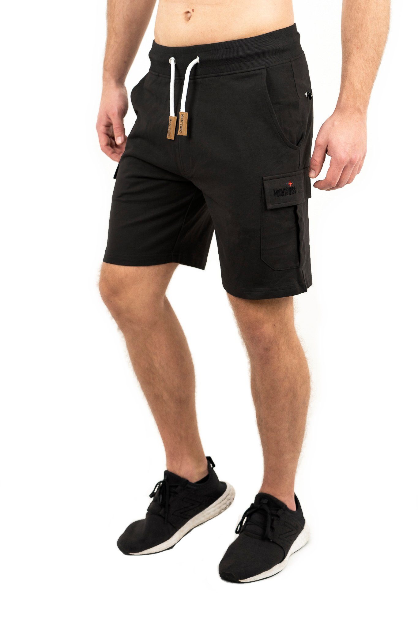 Mount Swiss Shorts Mount Swiss Kurze CARGO Freizeithose Herren (1-tlg) 2 Seitentaschen, 2 Beintaschen + 2 Gesäßtaschen mit Reißverschluss – Bild 2 von 5