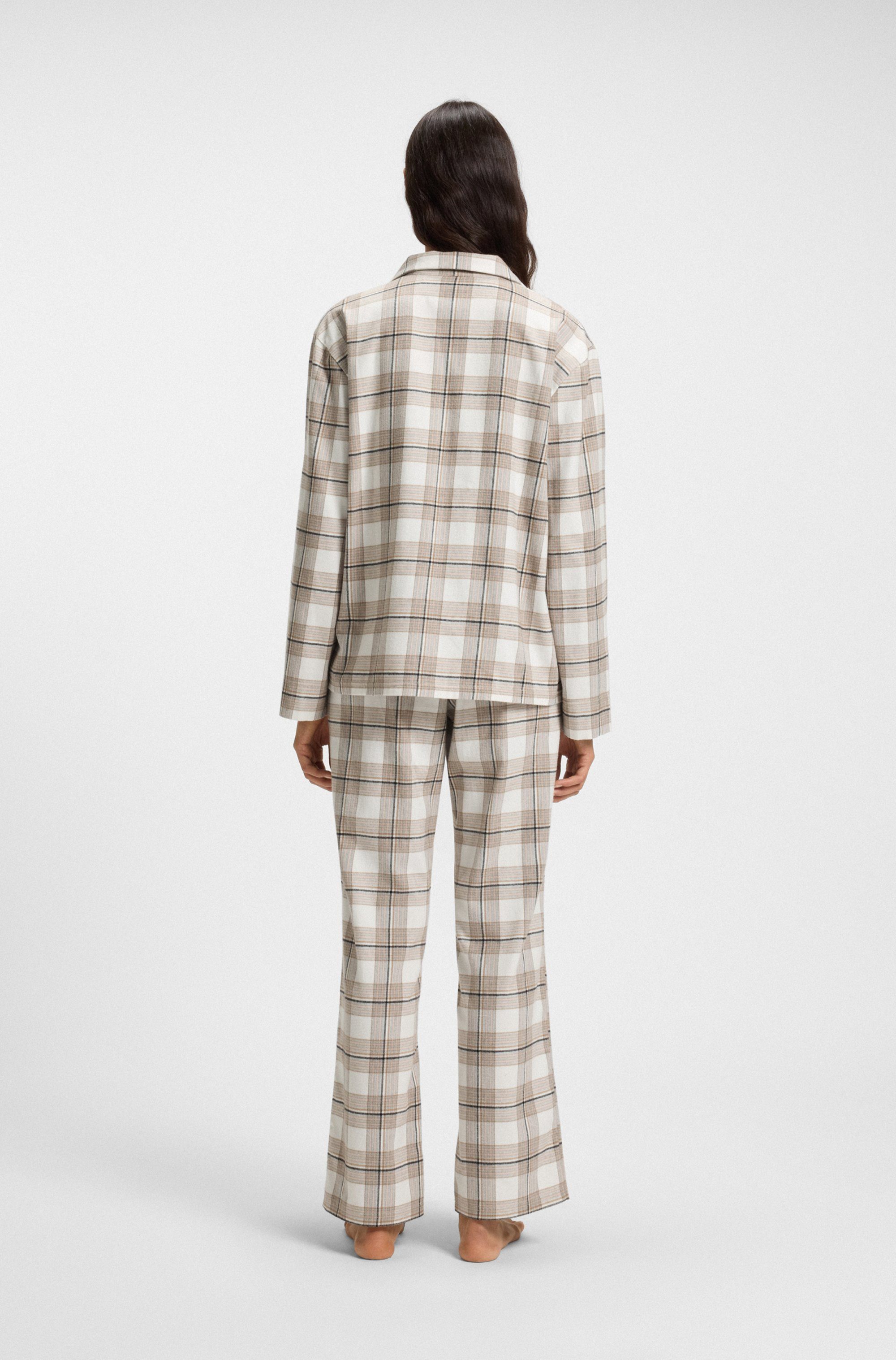 BOSS Pyjamaoberteil Holiday kariert, aus weichem Flanell, normale Passform