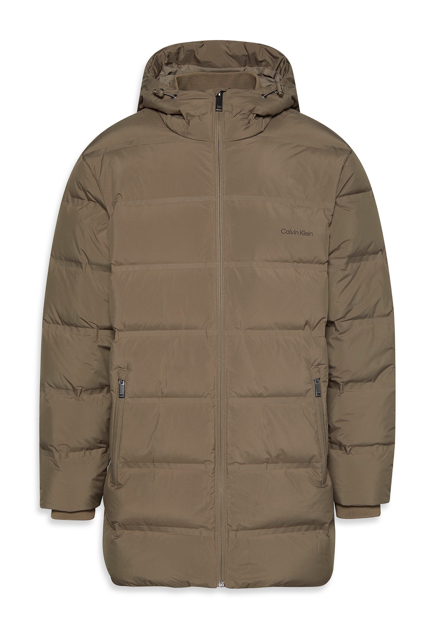 Calvin Klein Steppmantel LS BONDED CHNNLD LONG HOODED PUF Mit Rundhalsausschnitt, regular fit