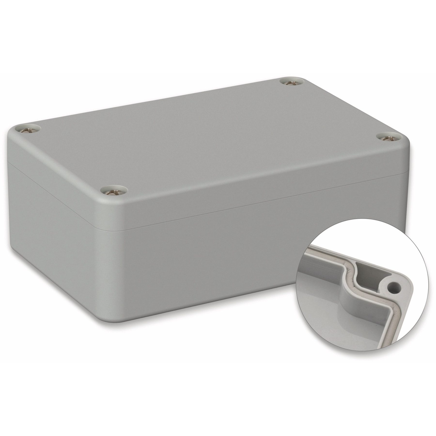 Pollin Verteilerbox POLLIN, Polycarbonat Gehäuse, 98 x 64 x 36,4 mm, IP66, Lichtgrau