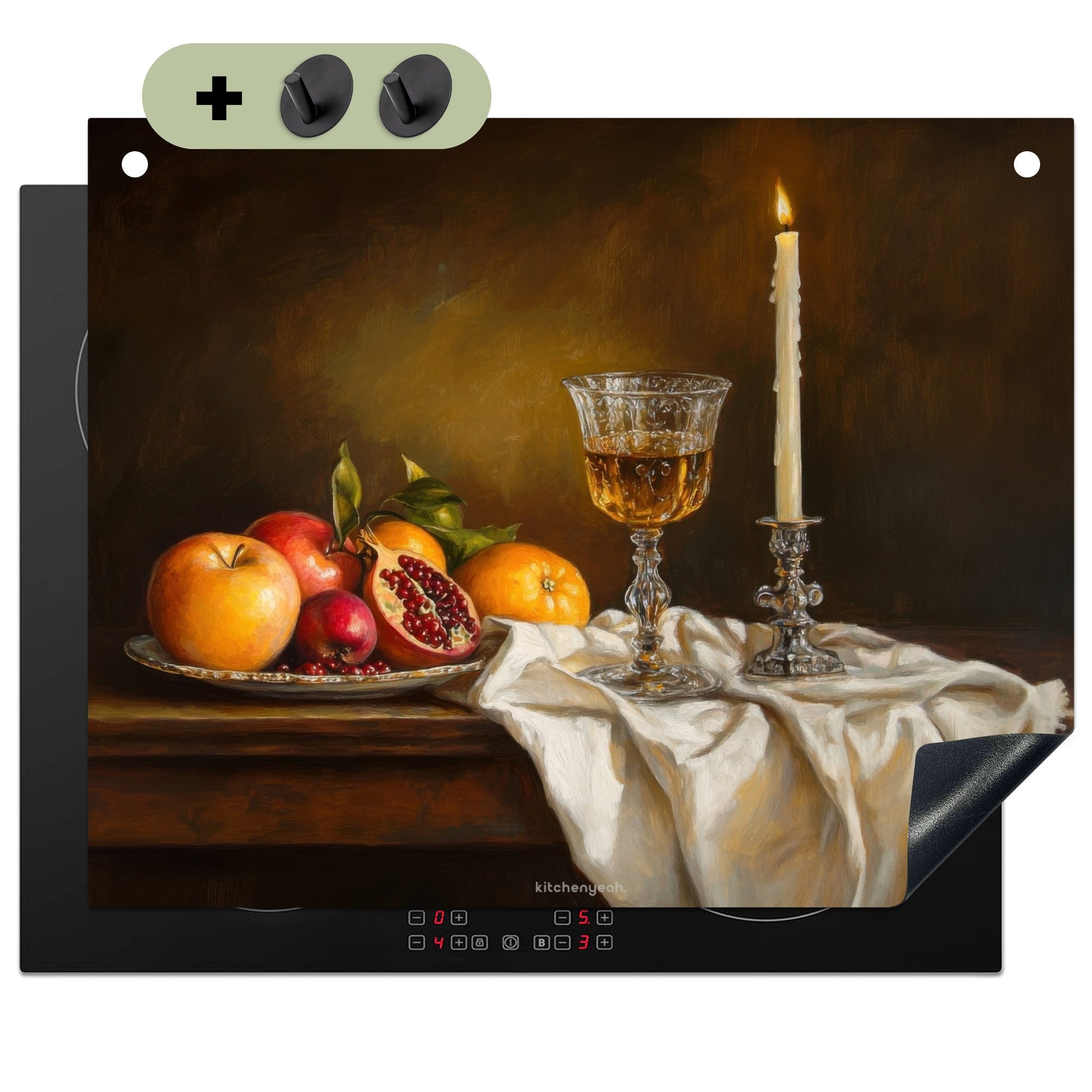 KitchenYeah Küchenrückwand Obst - Stilleben - Wein - Kerze, (1-tlg), Abdeck günstig online kaufen