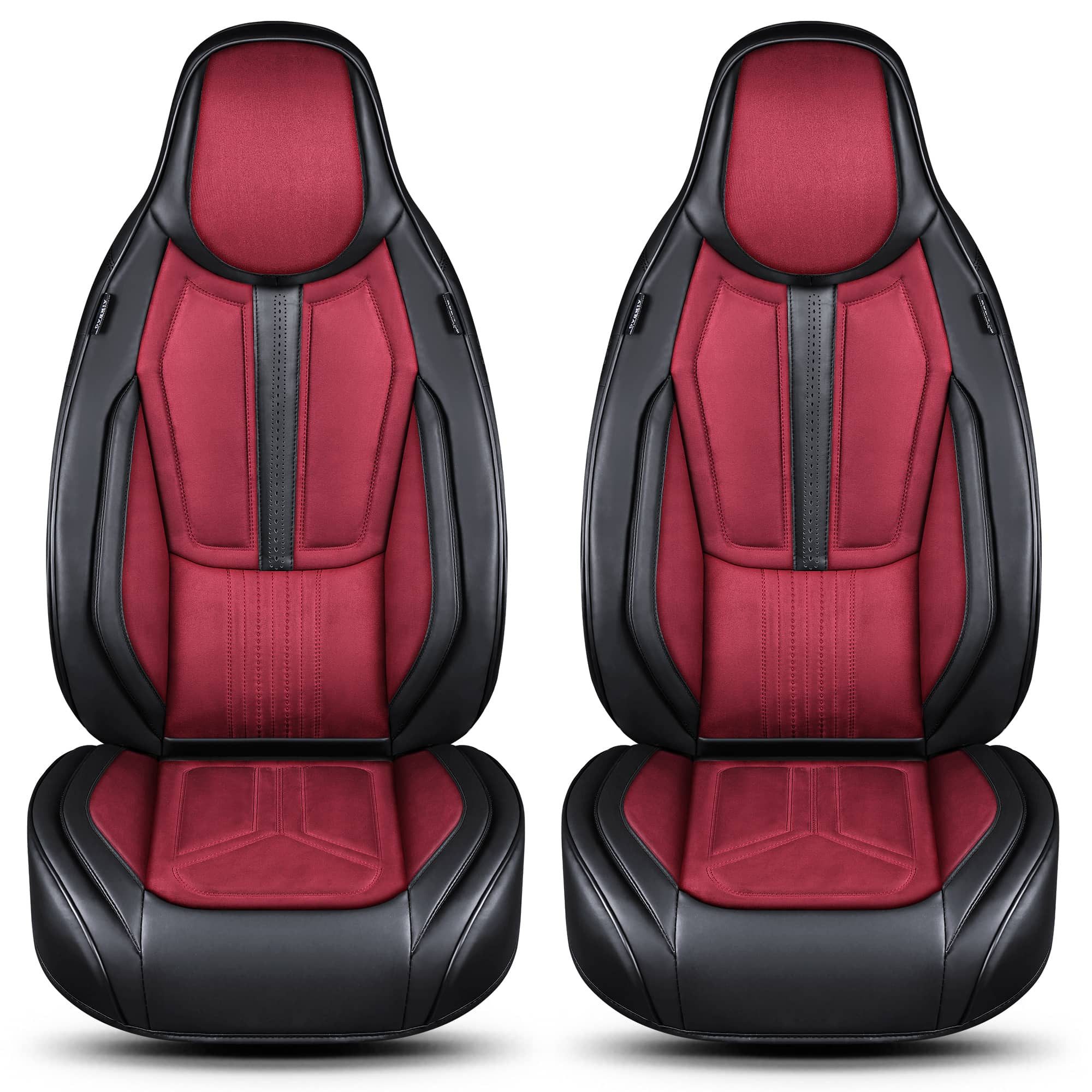 BREMER SITZBEZÜGE Autositzbezug für für Knaus BOXDRIVE / XL (DS2), Set, Schonbezüge Sitzbezüge Fahrer und Beifahrer, in Schwarz/Rot