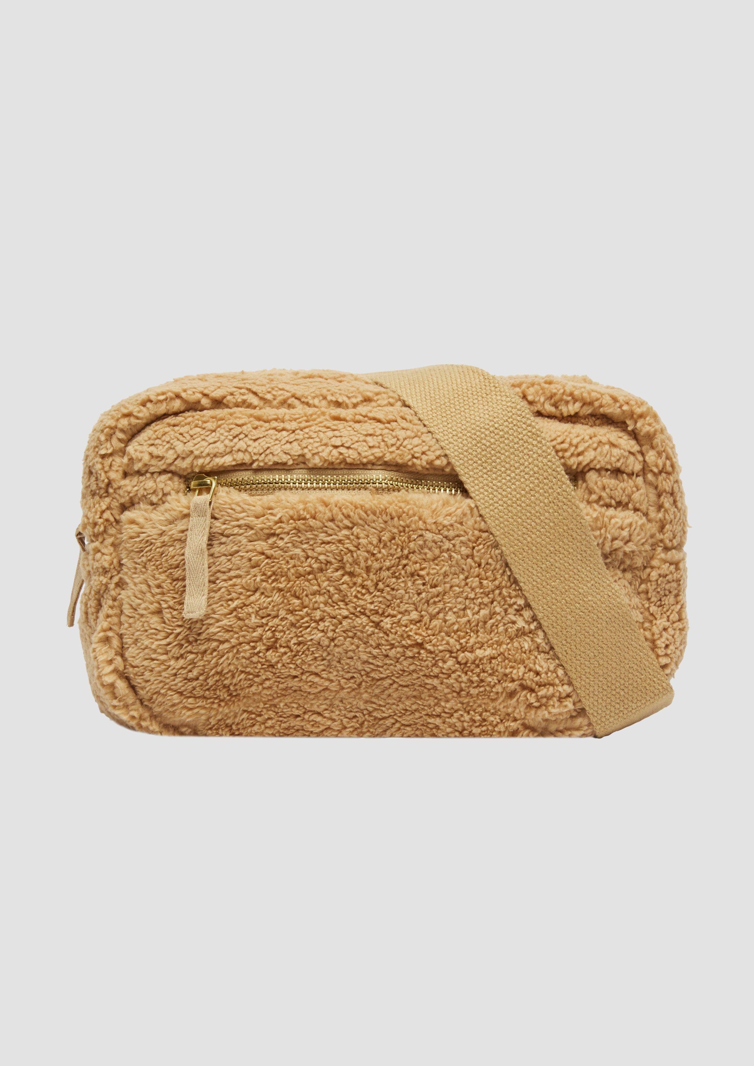 Tragetasche Crossbody-Bag aus Teddyplüsch