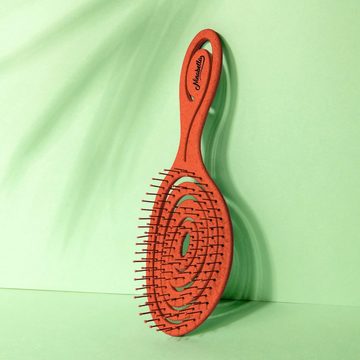 Ninabella Haarbürste Bio Haarbürste ohne Ziepen für Damen, Herren & Kinder - Entwirrbürste, 1-tlg., für Locken & Lange Haare - Detangler-Bürste mit Spiralfeder