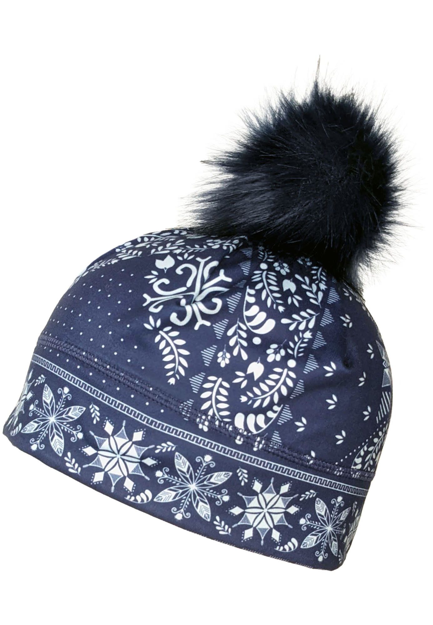 Damen Klover Krimson Illustrated Clover W Indigo Beanie Beanie Belle