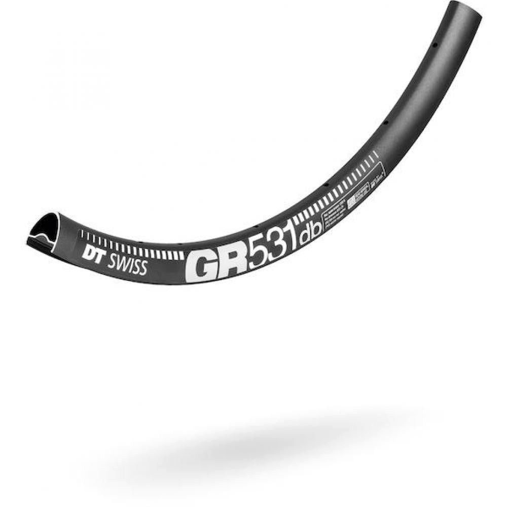 Laufrad DT Swiss Felge GR 531 Disc 27,5" 24 Loch Schwarz - robuste Gravel- und
