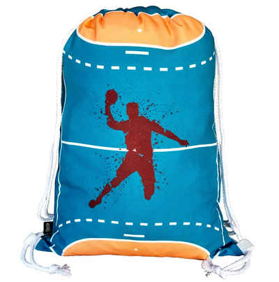 HECKBO Turnbeutel Kinder Handball Turnbeutel - waschmaschinenfest - 40x32cm – geeignet für Kindergarten, Schule, Krippe, Reise, Sport - Rucksack, Tasche, Spieltasche, Sportbeutel, Handballtasche