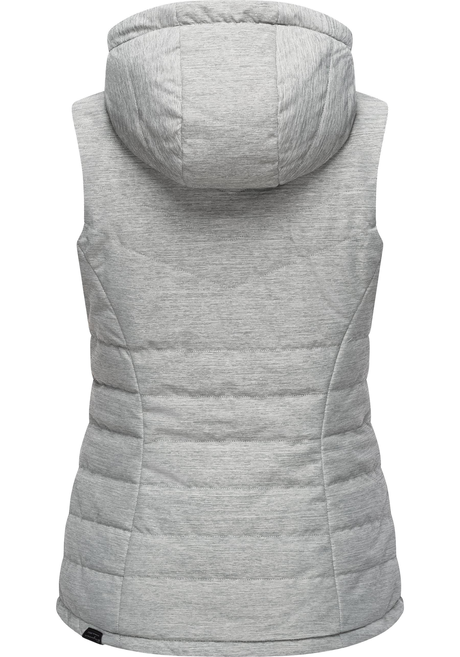 Ragwear Steppweste Lucinda Vest Weich gefütterte Damen-Weste mit Kapuze