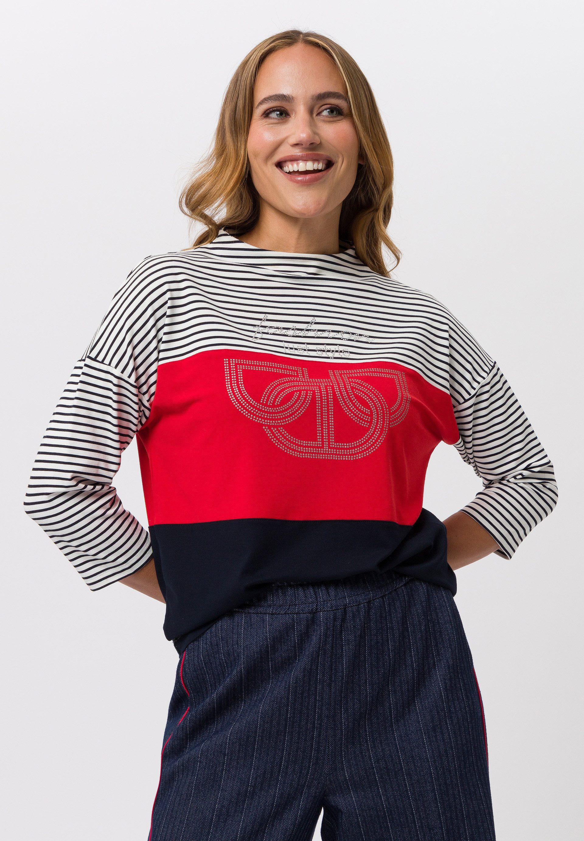 TUZZI Langarmshirt mit funkelndem Print günstig online kaufen