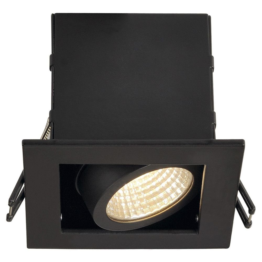 SLV LED Einbauleuchte Einflammige Einbauleuchte Kadux in schwarz matt, inkl. Premium-LED, keine Angabe, Leuchtmittel enthalten: Ja, fest verbaut, LED, warmweiss, Einbaustrahler, Einbauleuchte Schwarz-matt