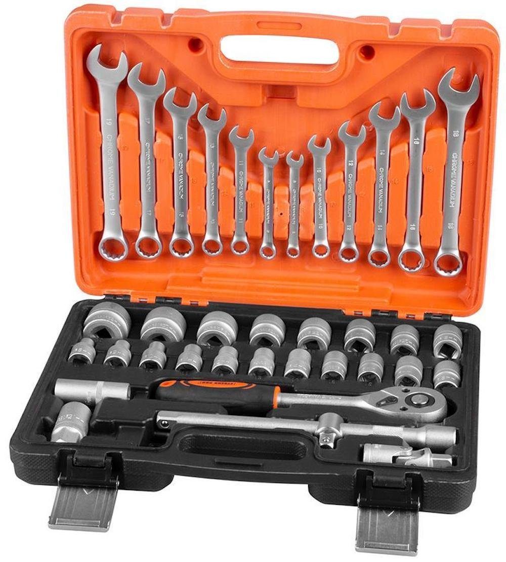 PROREGAL® Werkzeugset Werkzeugset Cube 237, 37 Stück, 1/2 "