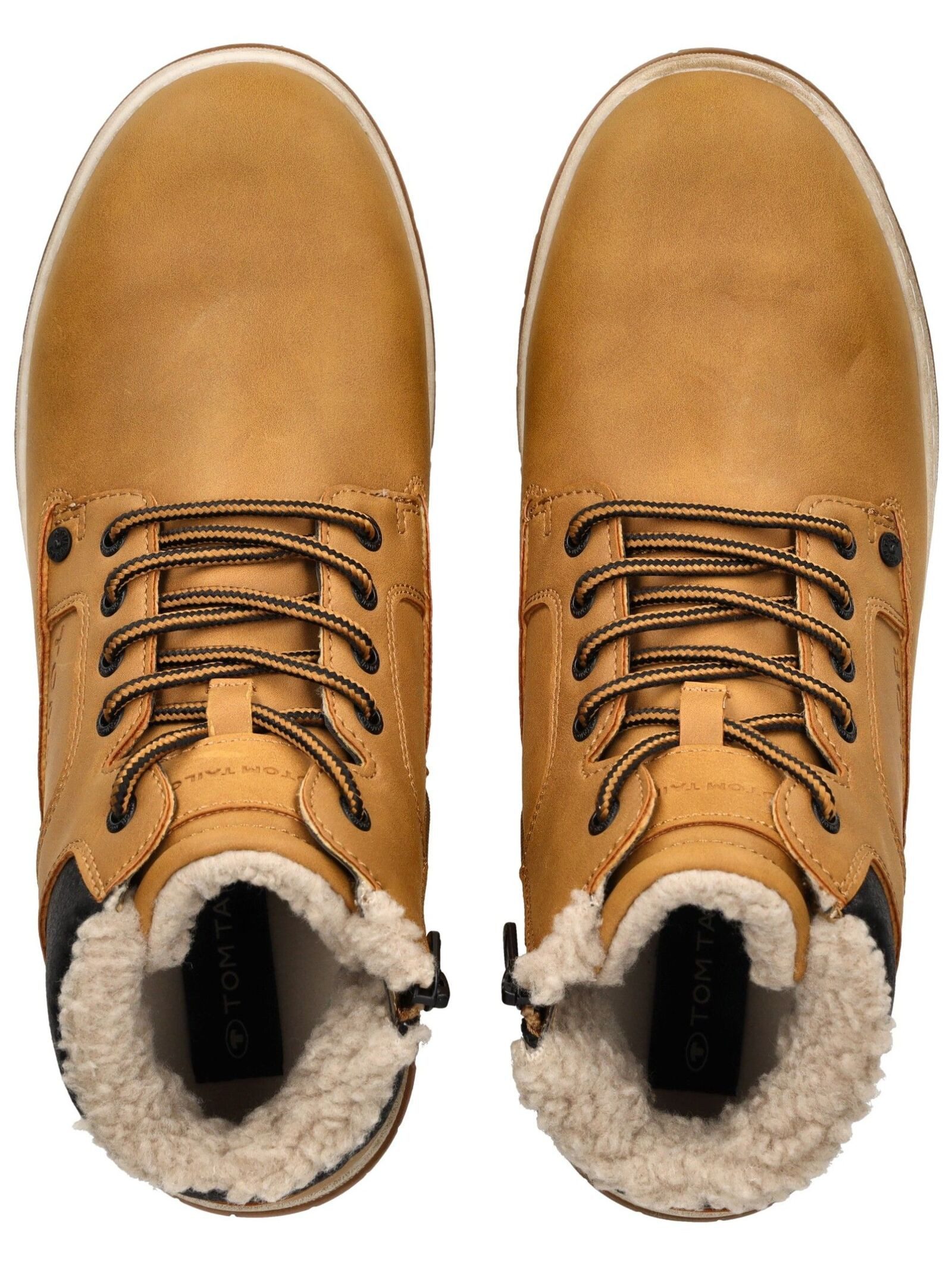 TOM TAILOR Stiefelette Lederimitat/Textil . Schnürstiefelette