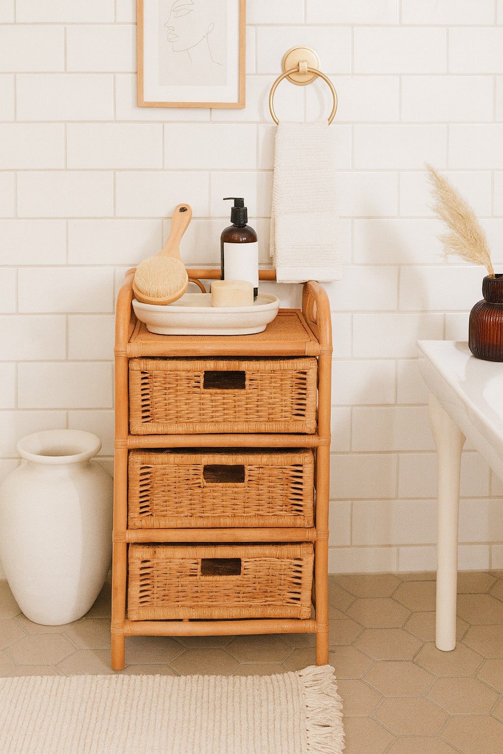 moebel-direkt-online Regal Rattanregal in drei Größen, handgeflochten, Handgeflochten