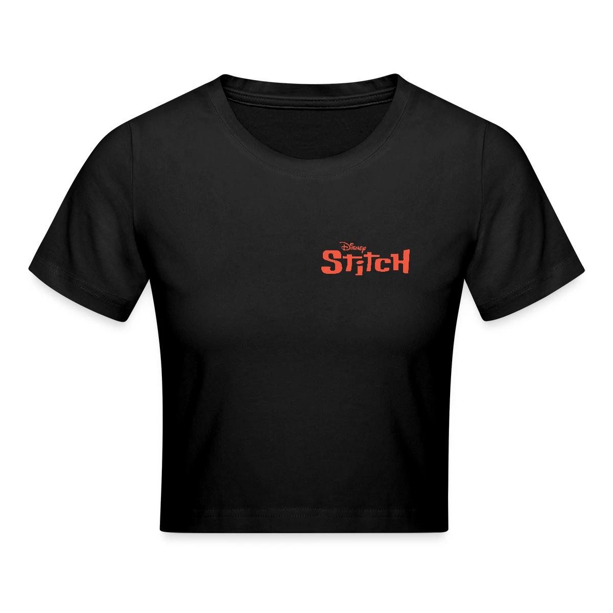 Spreadshirt T-Shirt Lilo & Stitch, Stitch Mit Surfbrett Crop Top (1-tlg)