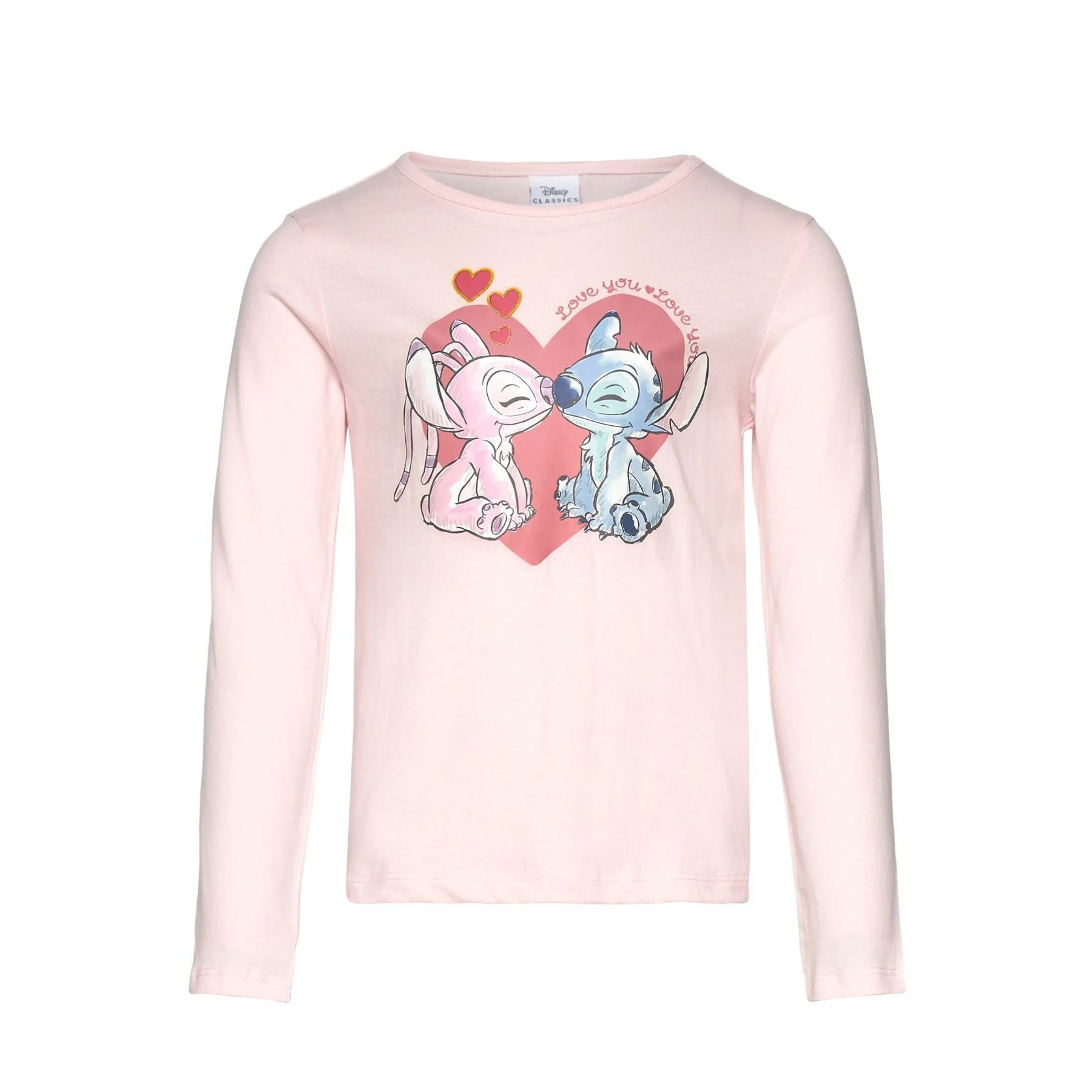 Lilo & Stitch Langarmshirt Kinder Shirt Baumwolle Langarm Oberteil für Alltag Schule und Freizeit (1-tlg)