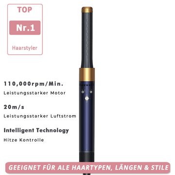 luawell Multihaarstyler Haarstyler IroAir 6in1 Set Complete Long, IONIC Technoloie, Neu: Überarbeiteter Aufsätze & Verbesserten Coanda Effekt