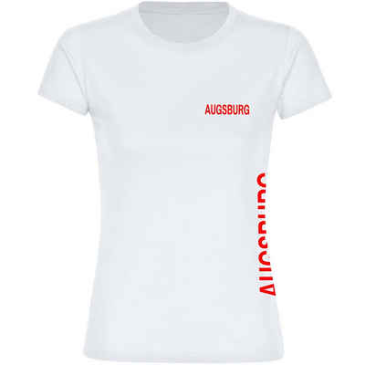 multifanshop T-Shirt Damen Augsburg - Brust & Seite - Frauen