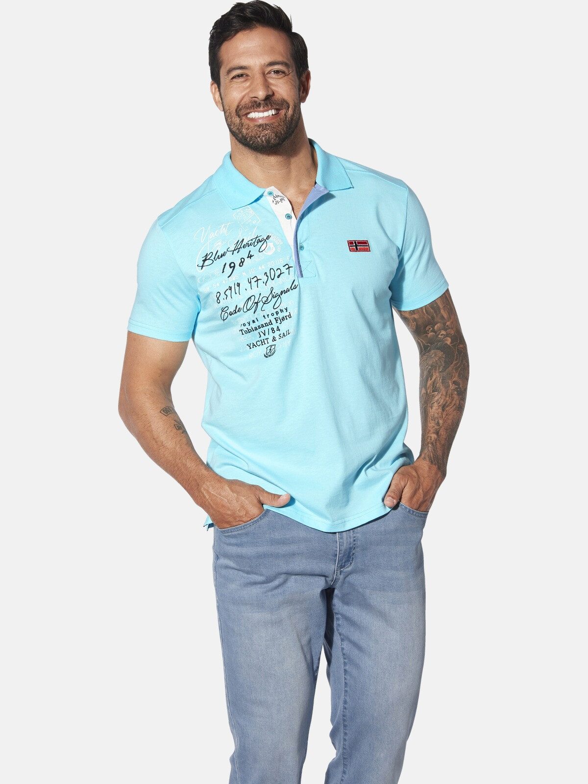 Jan Vanderstorm Poloshirt JANO aus weicher Jersey-Qualität günstig online kaufen