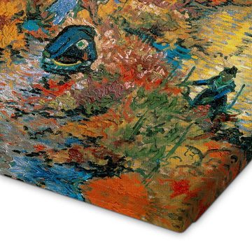 Posterlounge Leinwandbild Vincent van Gogh, Der rote Weinberg, Wohnzimmer Mediterran Malerei