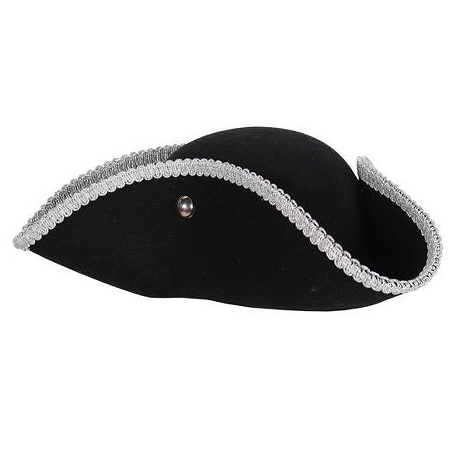 NET TOYS Piraten-Hut Für Damen – Eleganter Dreispitz Mit Spitze & Schleife Für Karneval
