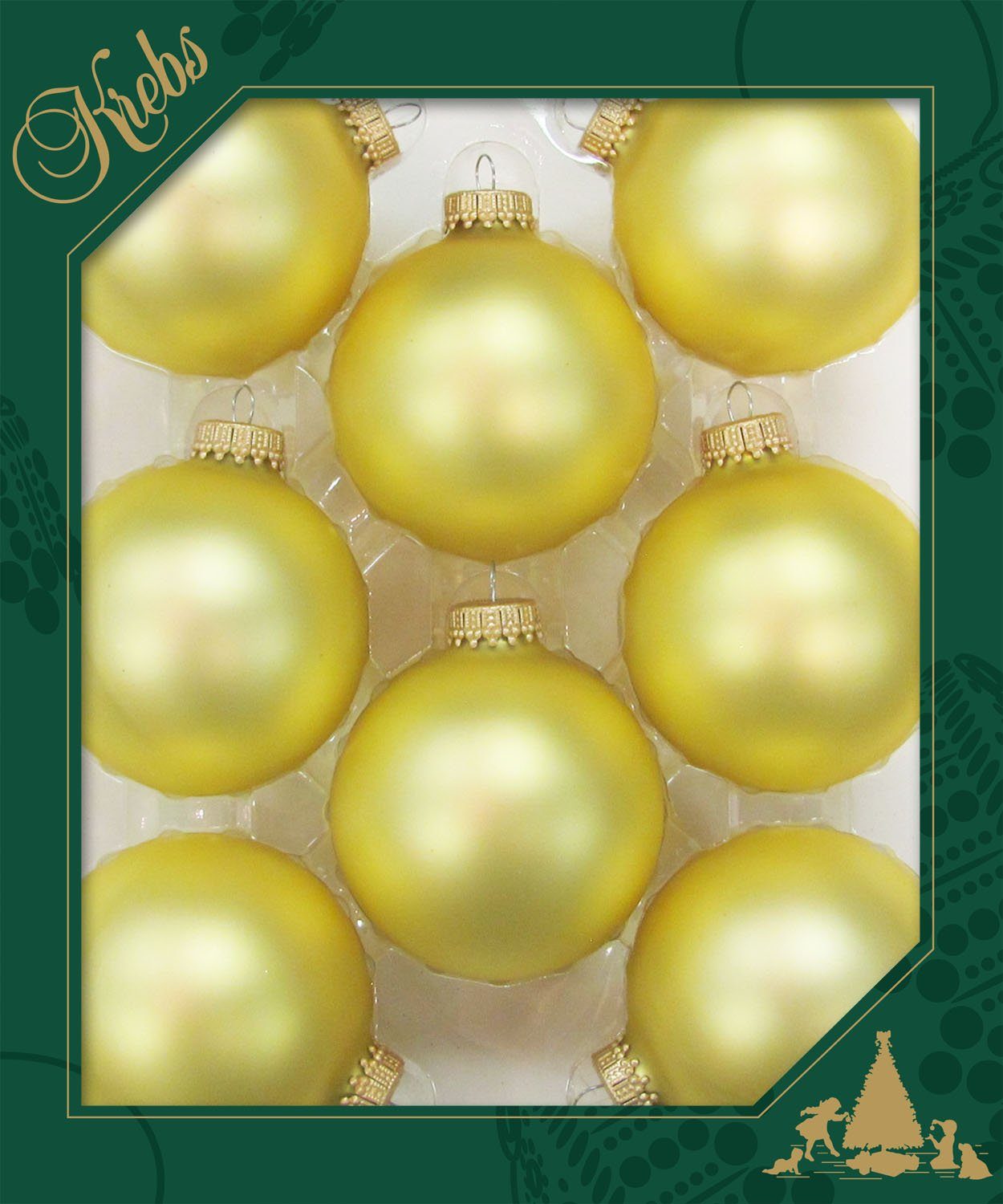 Krebs Weihnachtsdeko, (8 Christbaumschmuck, CBK70217, Lauscha Glas Weihnachtsbaumkugel St) Christbaumkugeln Glas