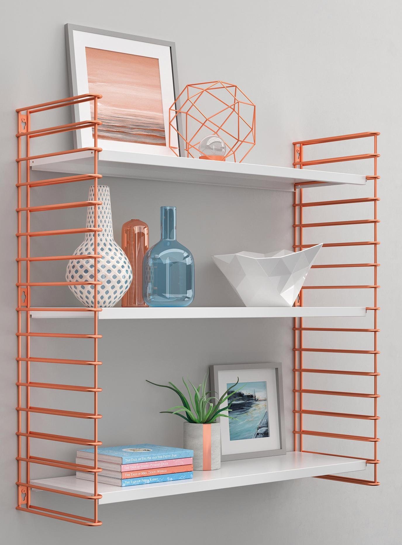 Metaltex Wandregal Tomado, Seitengitter kupferfarben