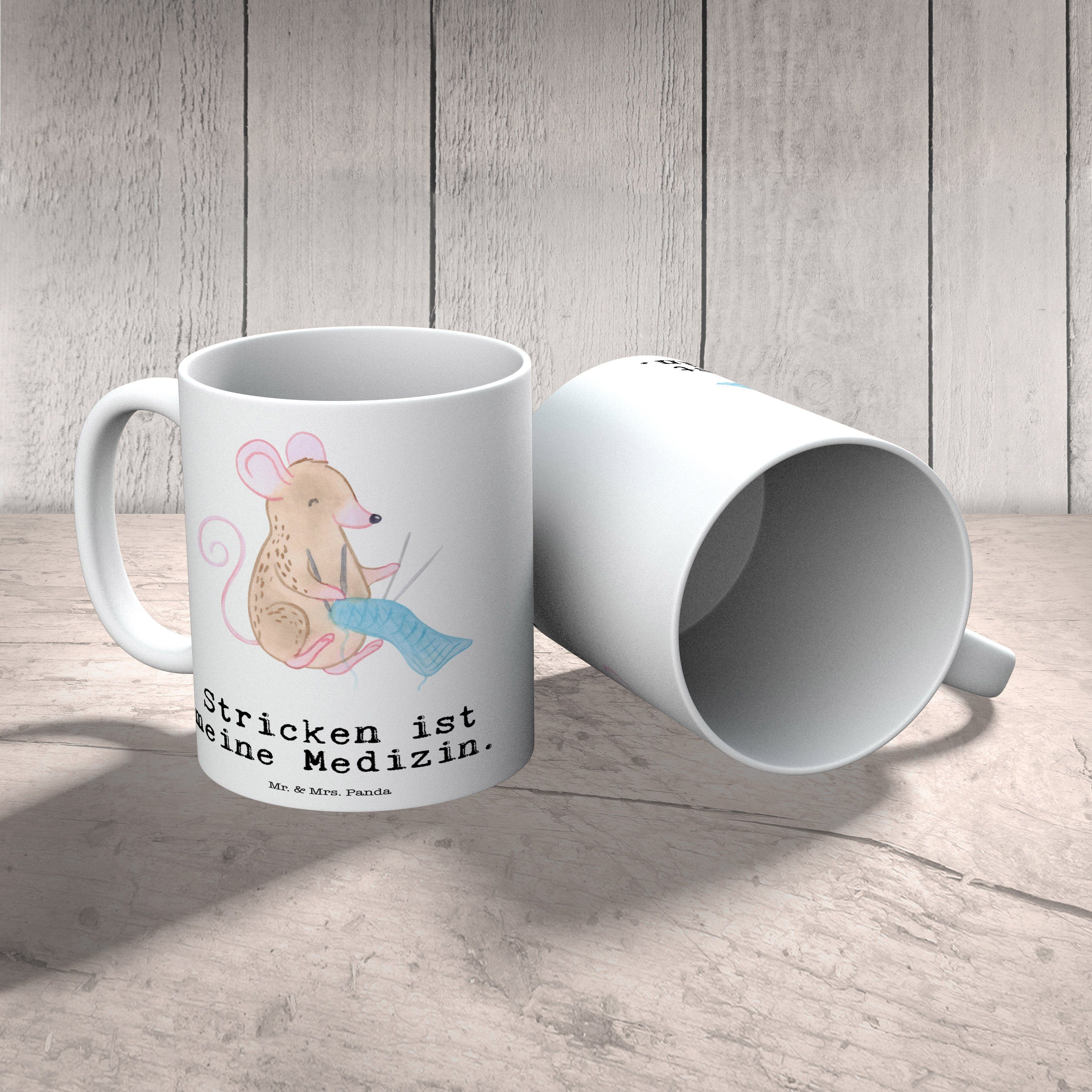 Mr. & Mrs. DI, Keramik Tasse Sportler, Maus Becher, Medizin Panda Gewinn, Geschenk, - Weiß Stricken 