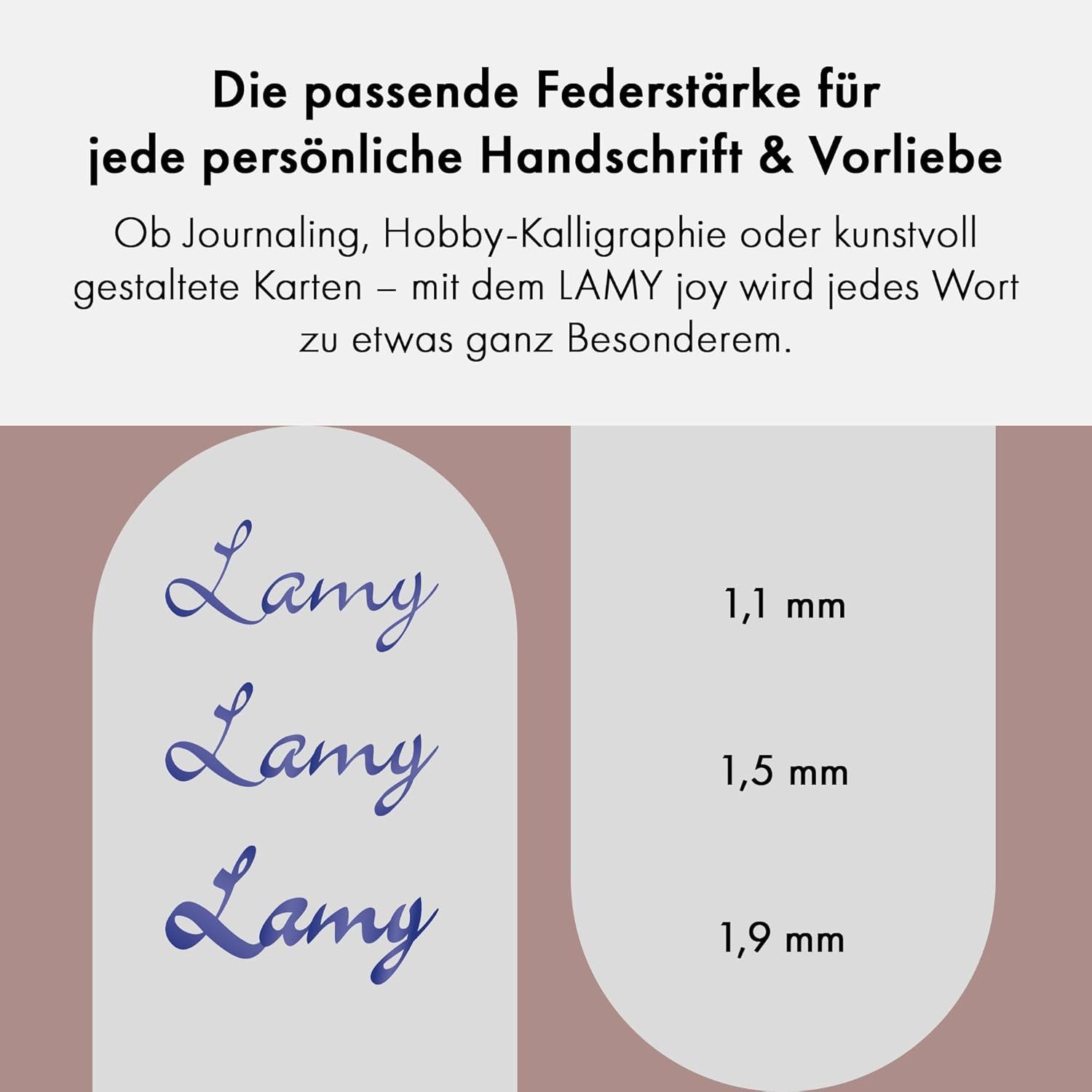 LAMY Füllhalter LAMY Füller Schwarz 015 joy AL Schönschreibfüller Stärke 1,1mm – Bild 4 von 4