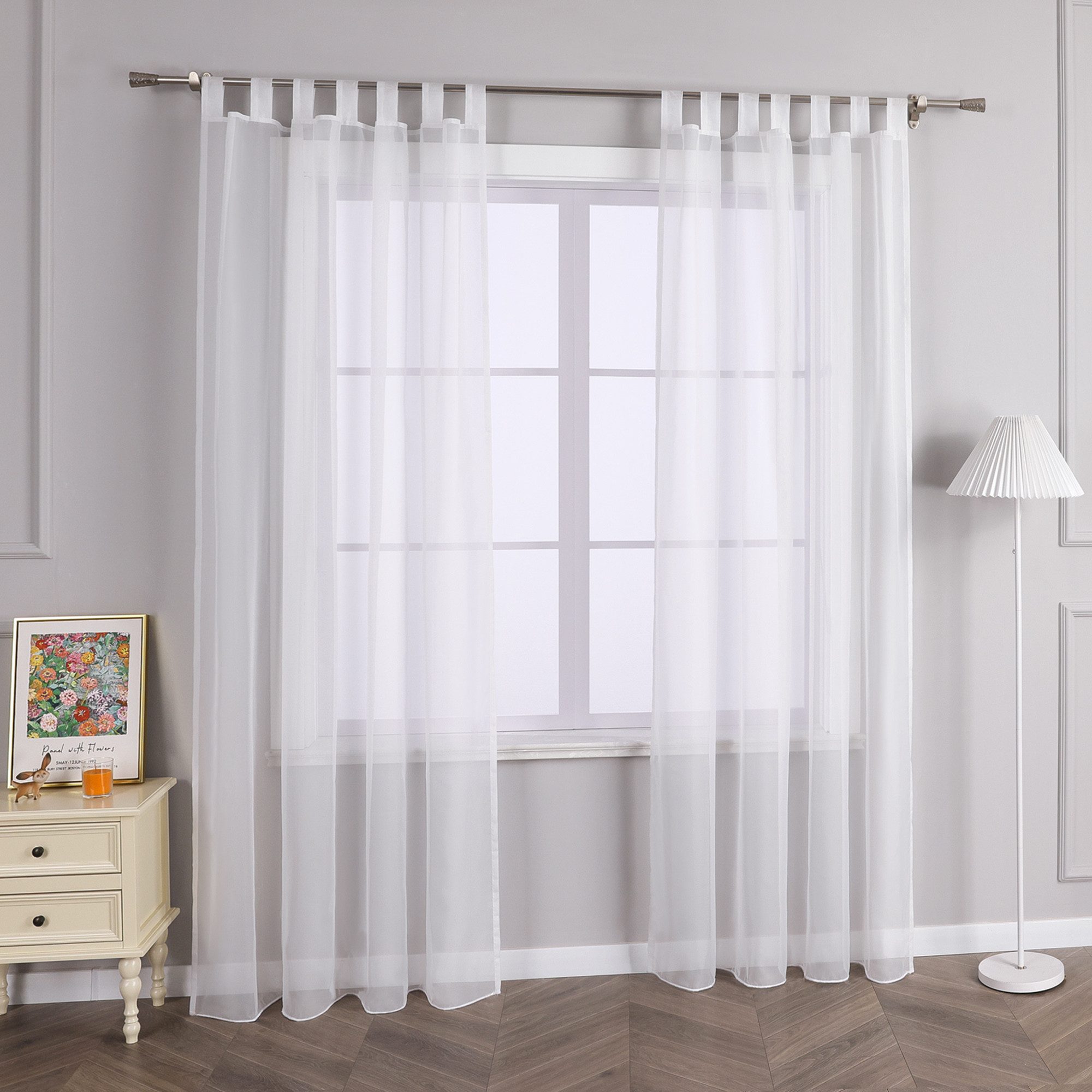 Joyswahl Gardine Julia (1 St), Schlaufen, transparent, Voile, Uni Vorhang D günstig online kaufen