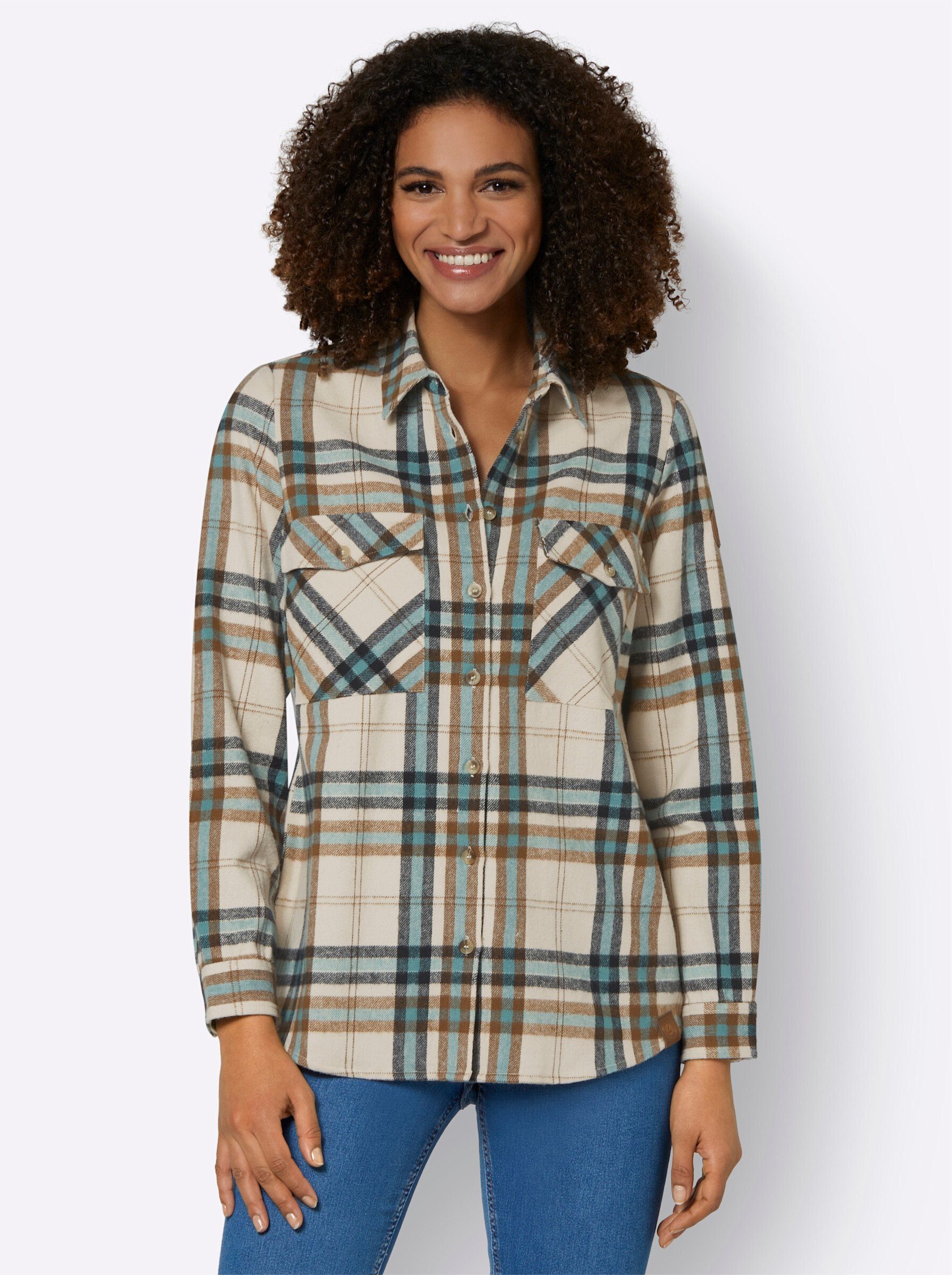 Klassische Bluse Flanellbluse