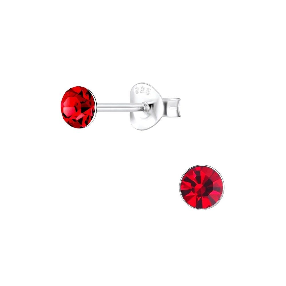 ALEXANDER YORK Paar Ohrstecker KRISTALL 4 mm rot, 2-tlg. (Ohrstecker) günstig online kaufen