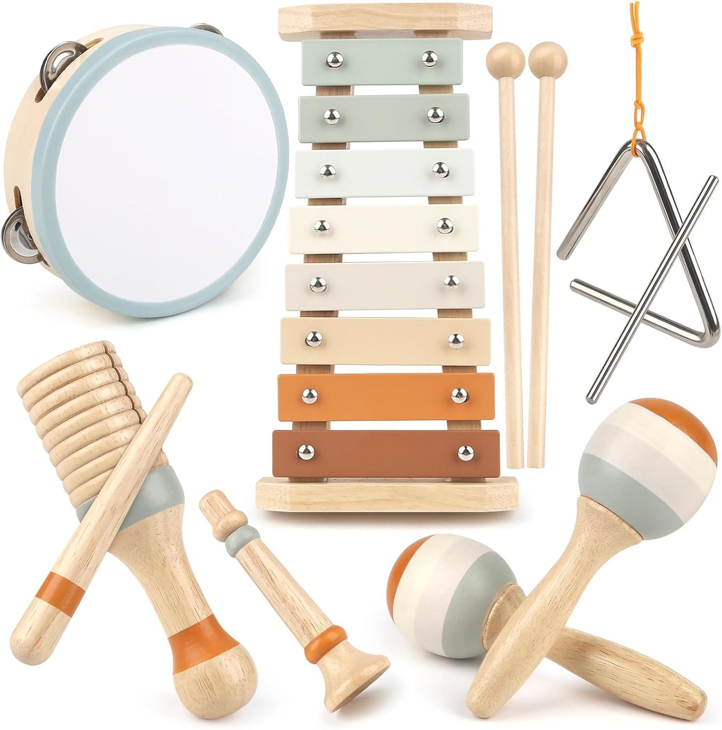 FELIXLEO Glockenspiel Kinder, Spielzeug Xylophon Mehrfarbig Glockenspiel, 1-St.