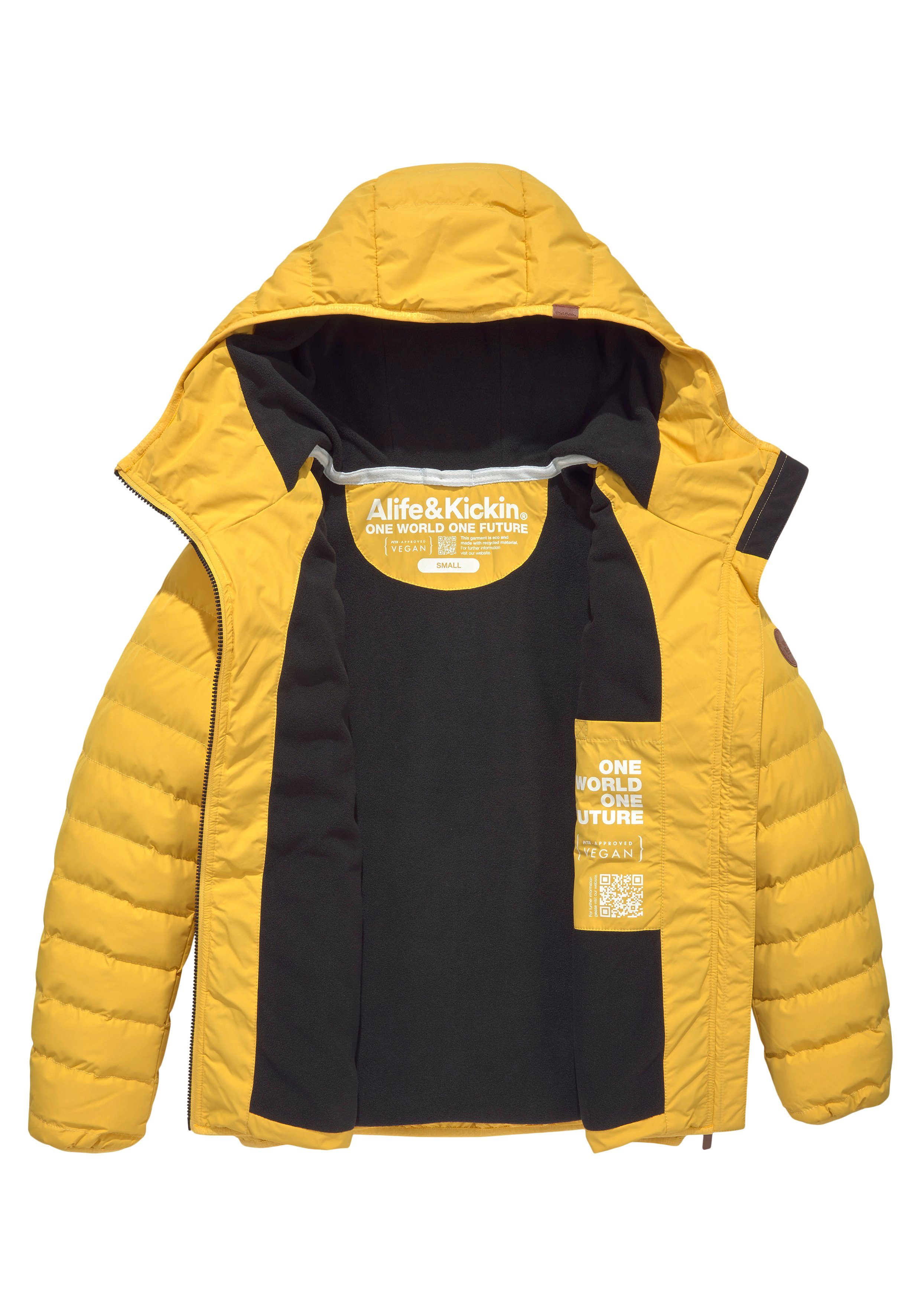 Alife & Kickin Steppjacke & Outdoorjacke Kapuze Reißverschlusstaschen amber JuellaAK sportive mit