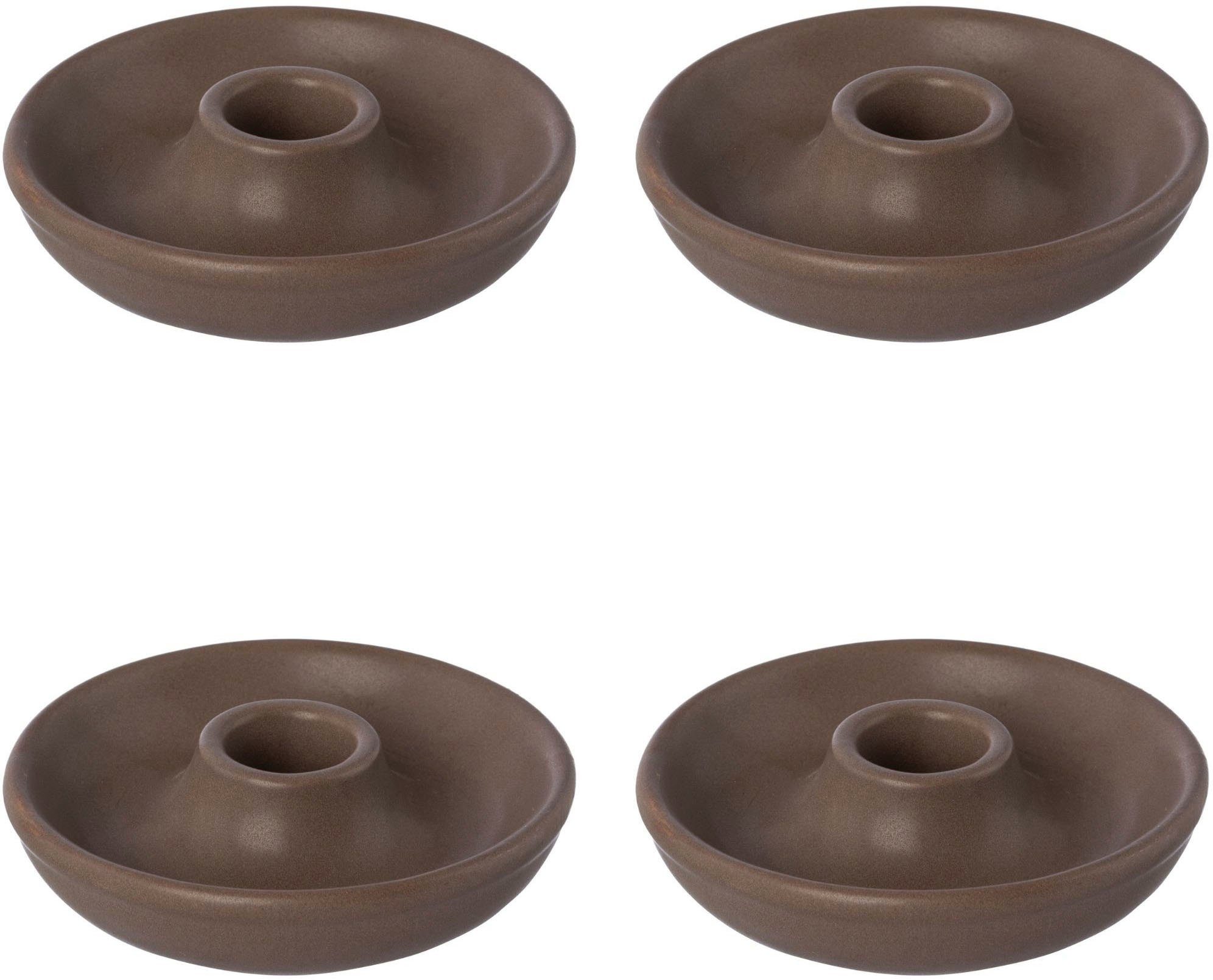OTTO home Kerzenhalter Stabkerzenhalter Adalena (Set, 4 St), aus Porzellan, im nordischen Stil