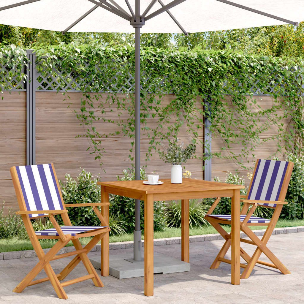vidaXL Gartenstuhl Gartenstühle 2 Stk. Blau günstig online kaufen