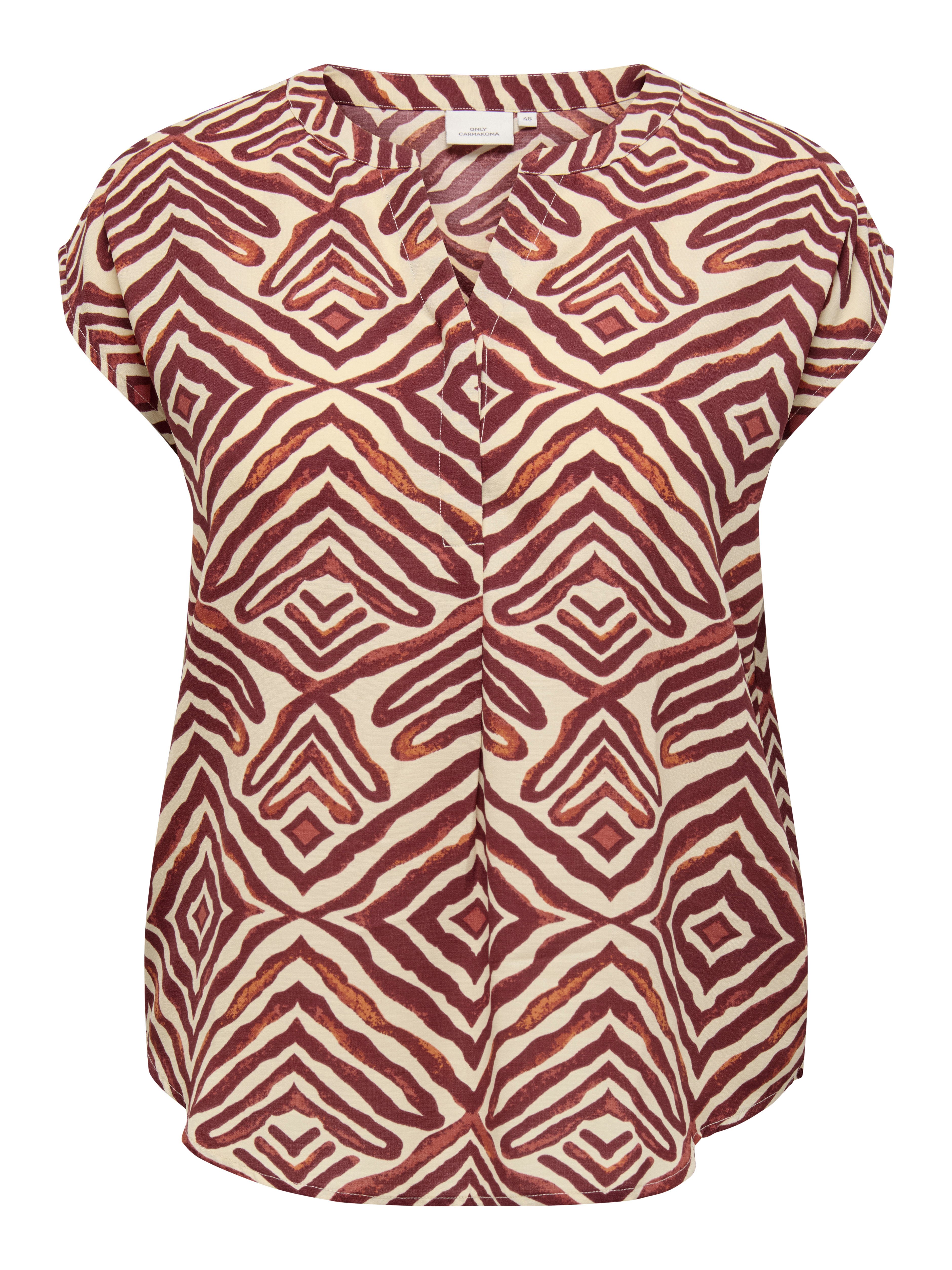 ONLY CARMAKOMA Kurzarmbluse CARSHILLA SL SHIRT AOP VIS BS günstig online kaufen