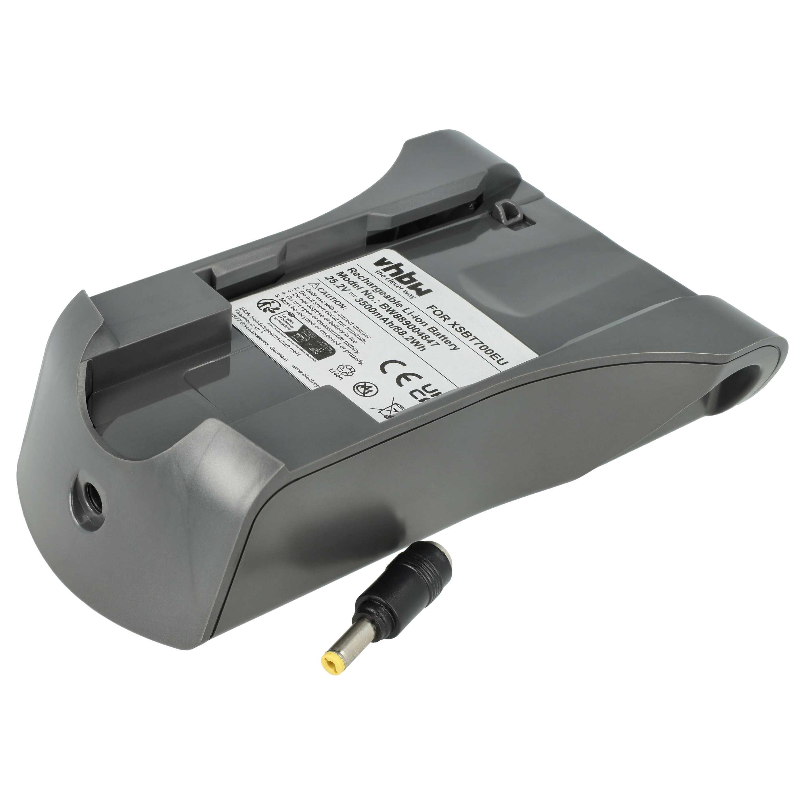 vhbw Akku passend für Shark UZ345H, UZ365H, QZ163HQSV Akku-Staubsauger Staubsauger-Akku Akku Li-Ion 3500 mAh (25,2 V, 1 St), Leistungsfähiger Austausch-Akku für Ihren Staubsauger