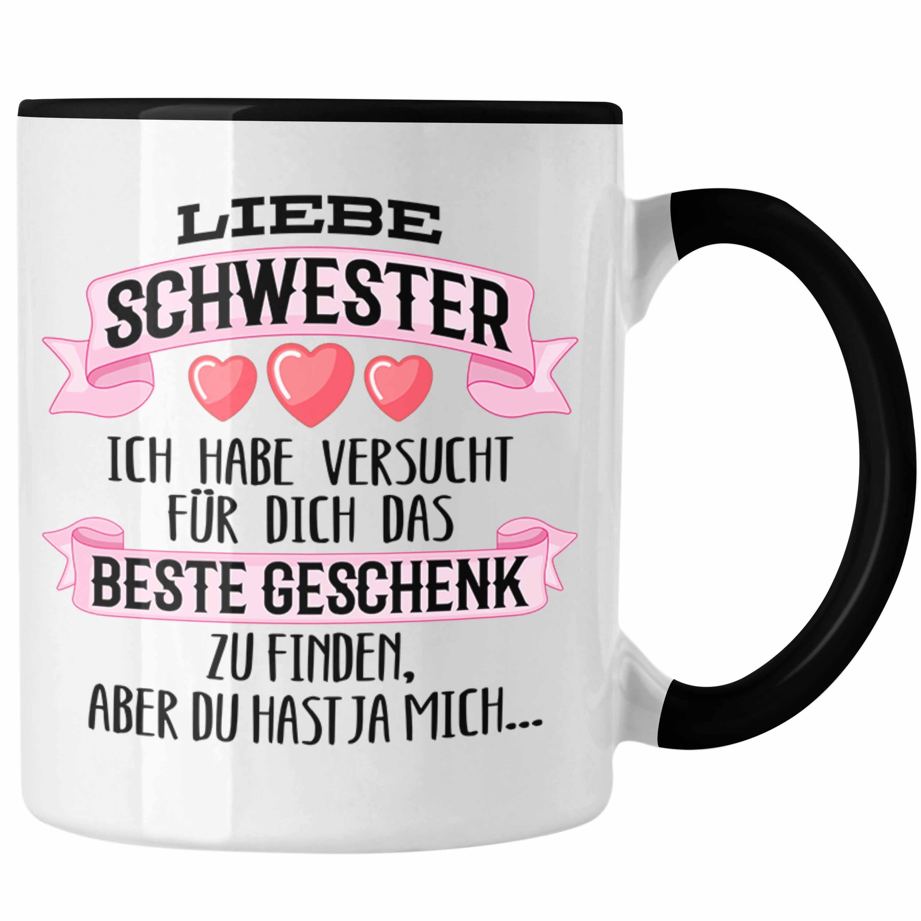 Trendation Tasse Trendation - Beste Schwester Geschenk Tasse Kaffeetasse Geburtstag Wei