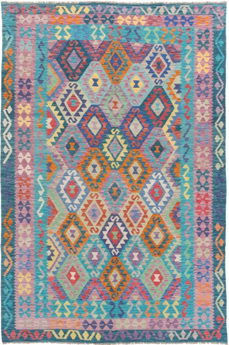 Orientteppich Kelim Afghan 203x301 Orientteppich, Handgewebter Nain 3 mm rechteckig, Trading, Höhe