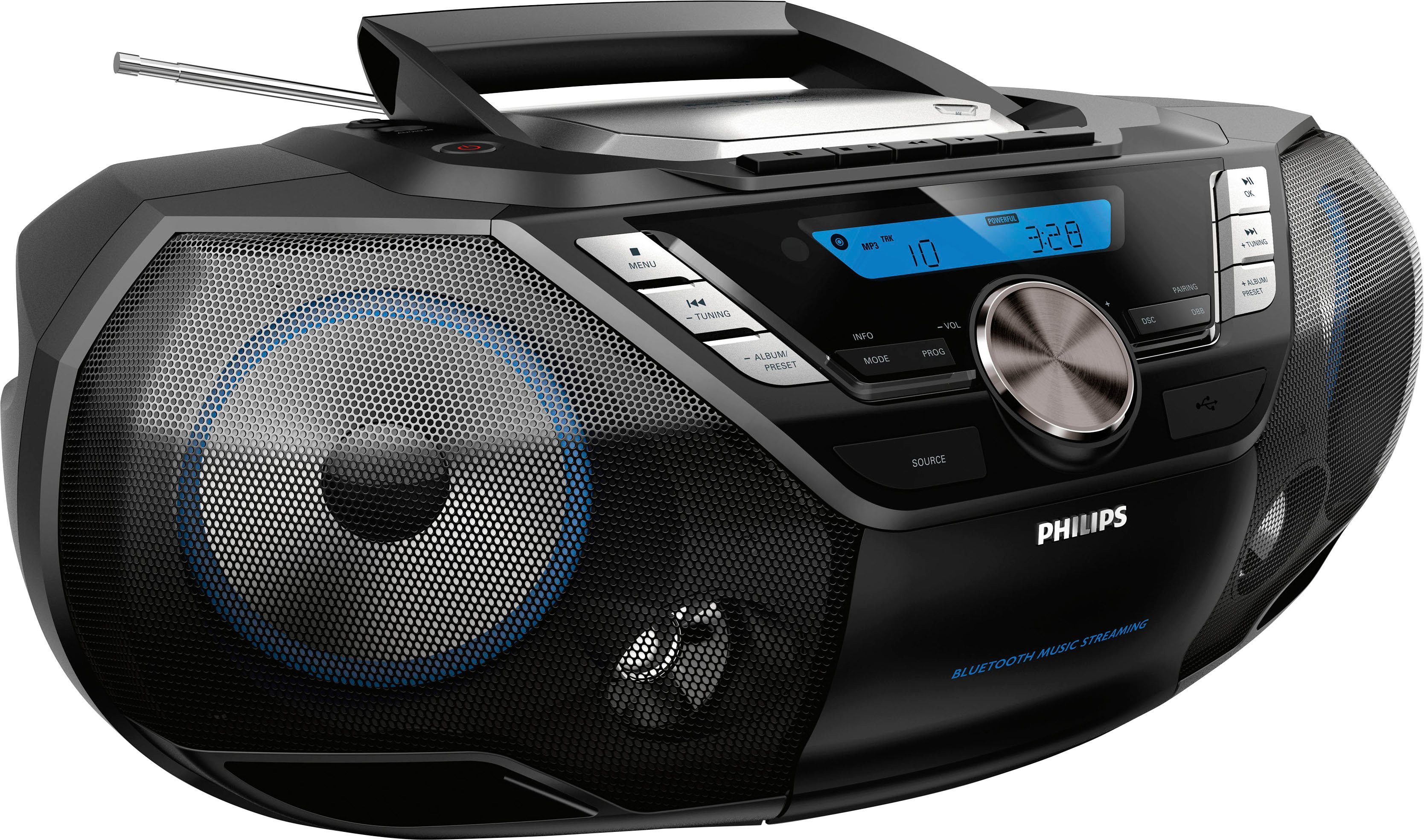 Philips AZB798T Radio (Digitalradio (DAB), UKW mit RDS, 12 W)