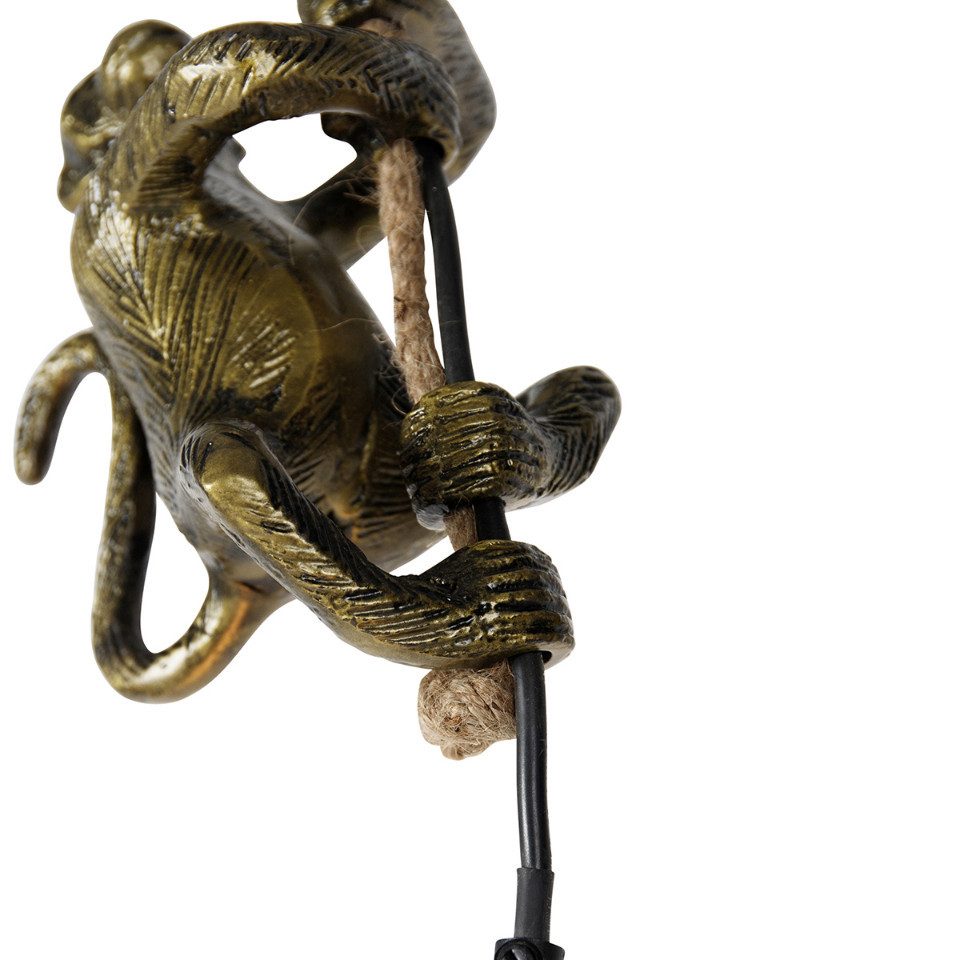 Qazqa Pendelleuchte Animal monkey, ohne Leuchtmittel, E27, Gold/Messing, Klassisch / Antik, Aluminium, 1-flammig